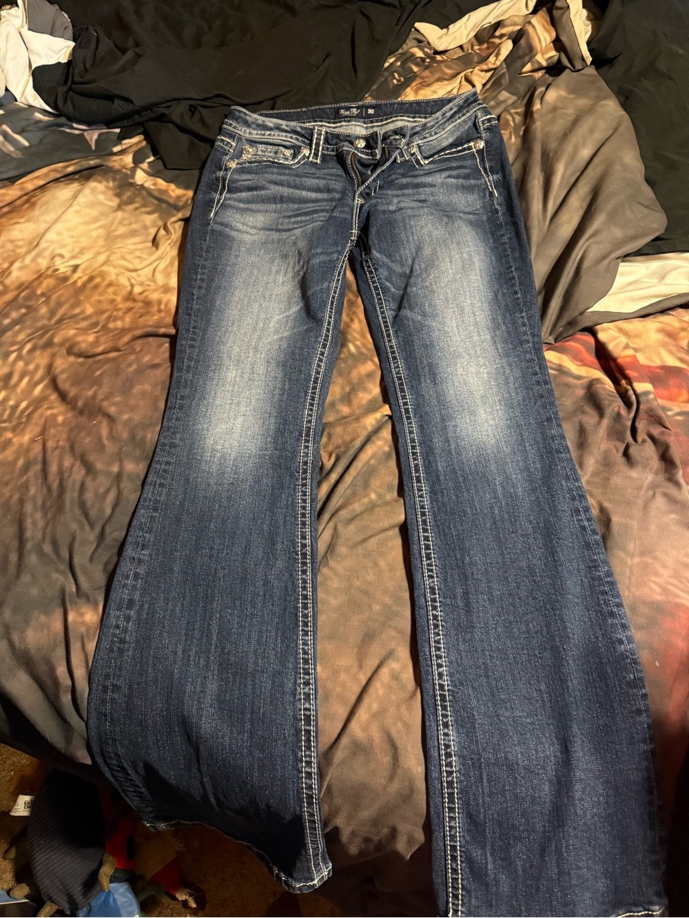 Miss Me Dark Blue Flared Jeans